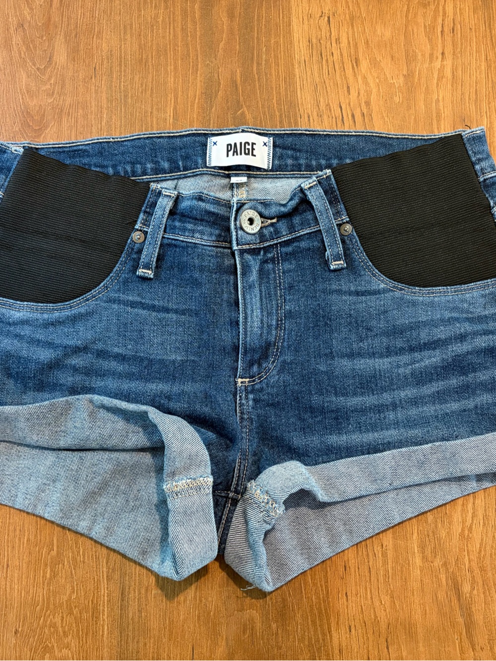 PAIGE Maternity Denim Shorts